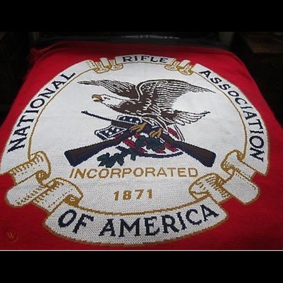 VTG NRA WALL HANGING BANNER SEAL J.C. KNITWEAR USA EAGLE 1971 60